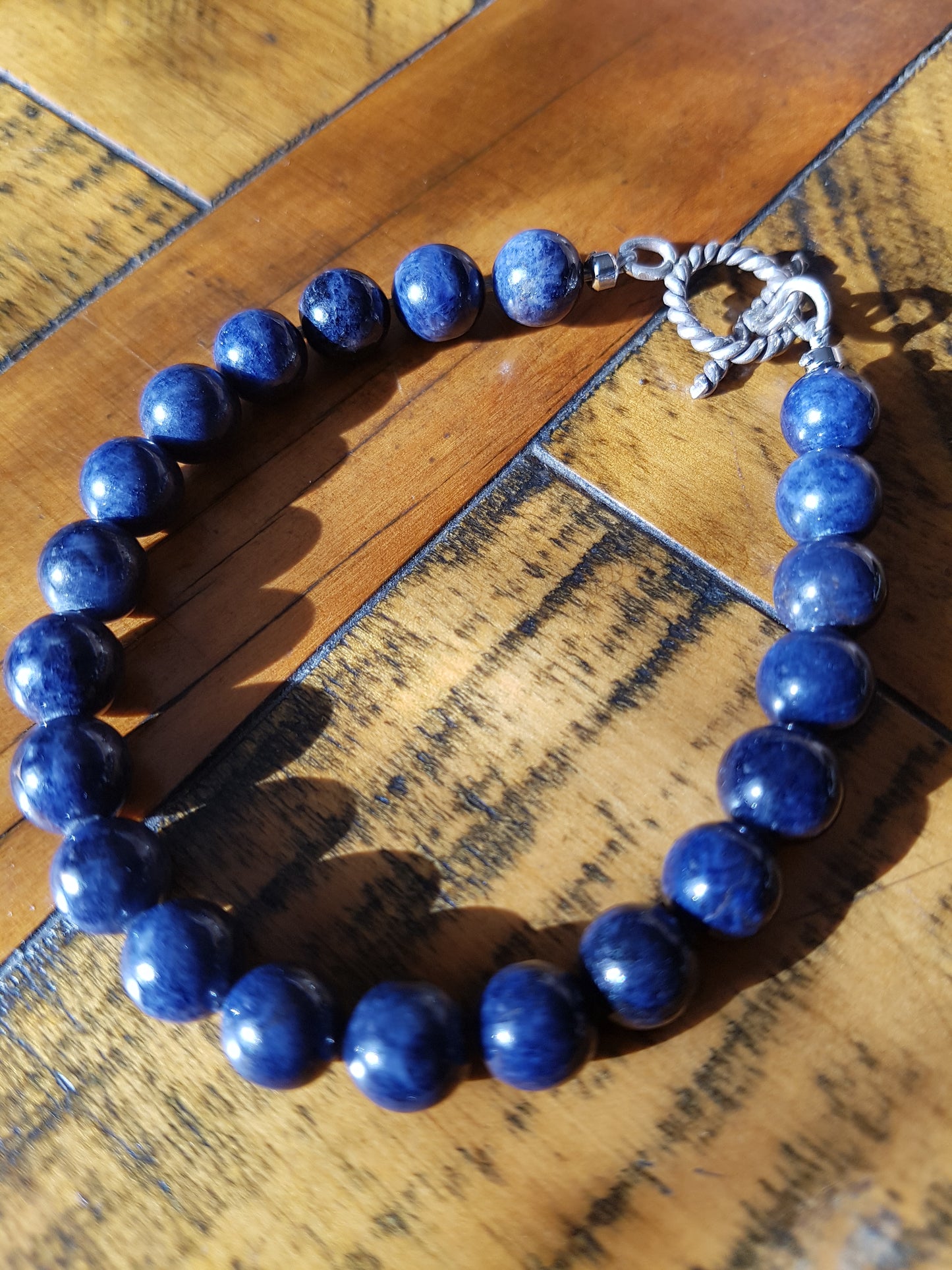 Blue sapphire bracelet 8mm