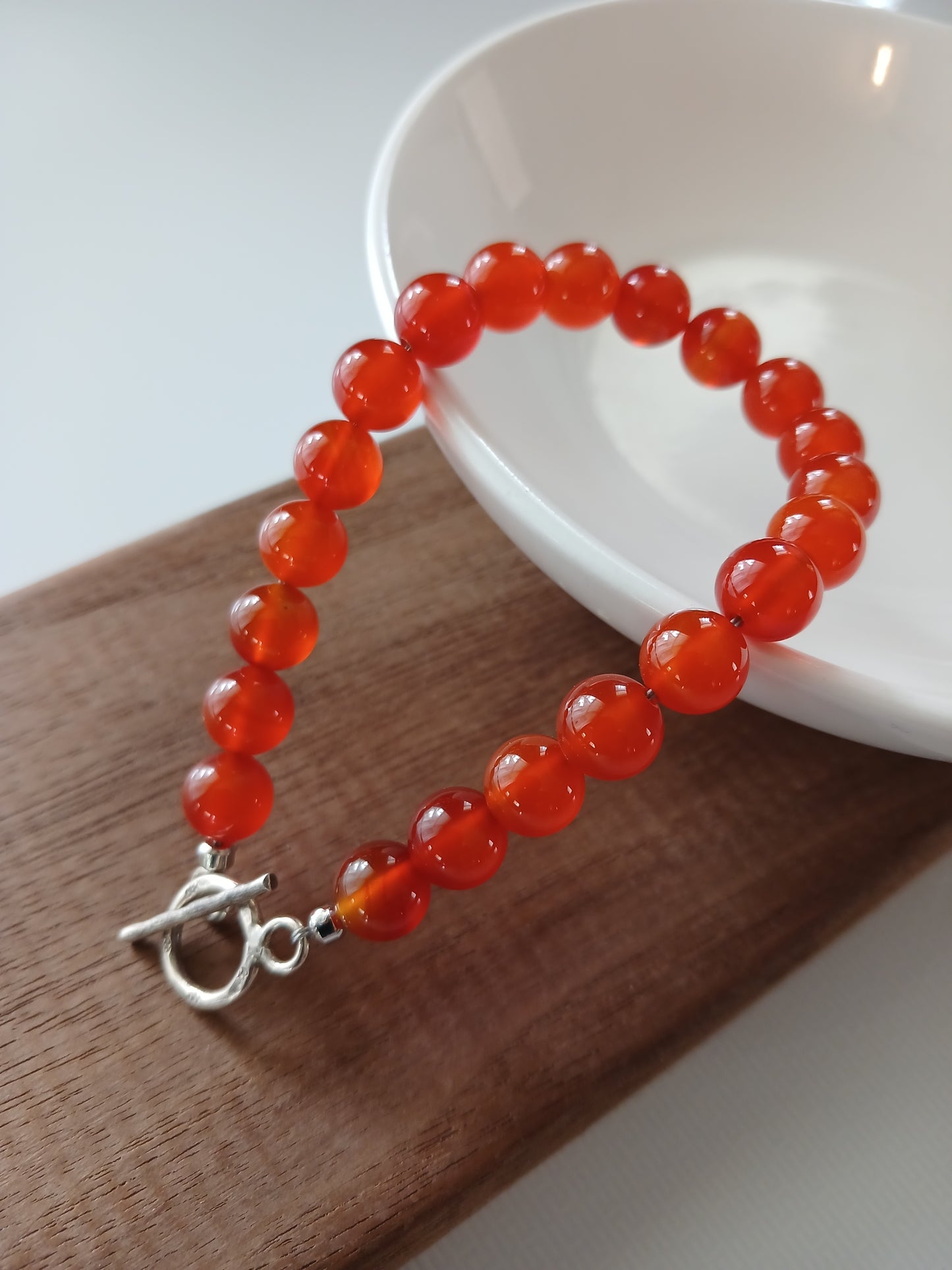 Carnelian bracelet 8mm