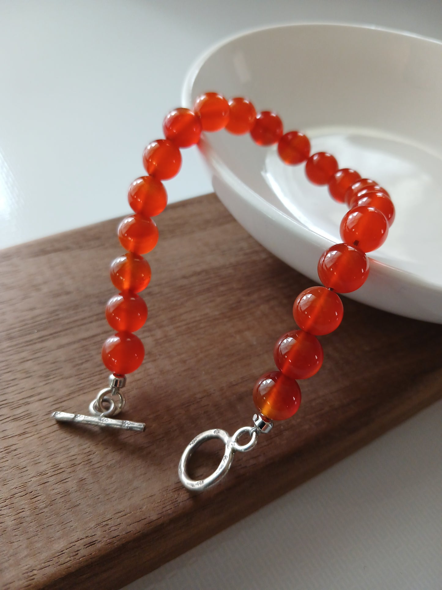 Carnelian bracelet 8mm