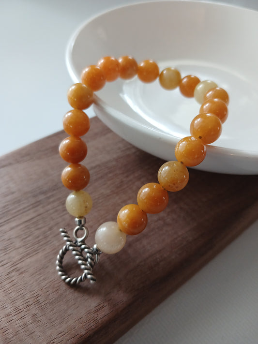 Yellow Jade Bracelet 8mm