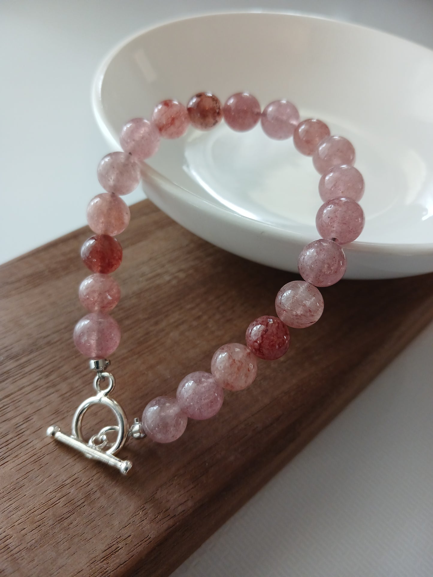 Strawberry Quartz 8m bracelet