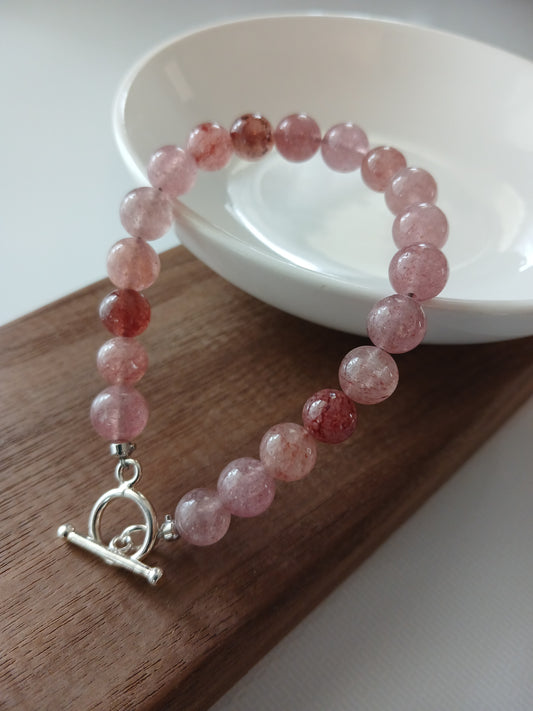 Strawberry Quartz 8m bracelet