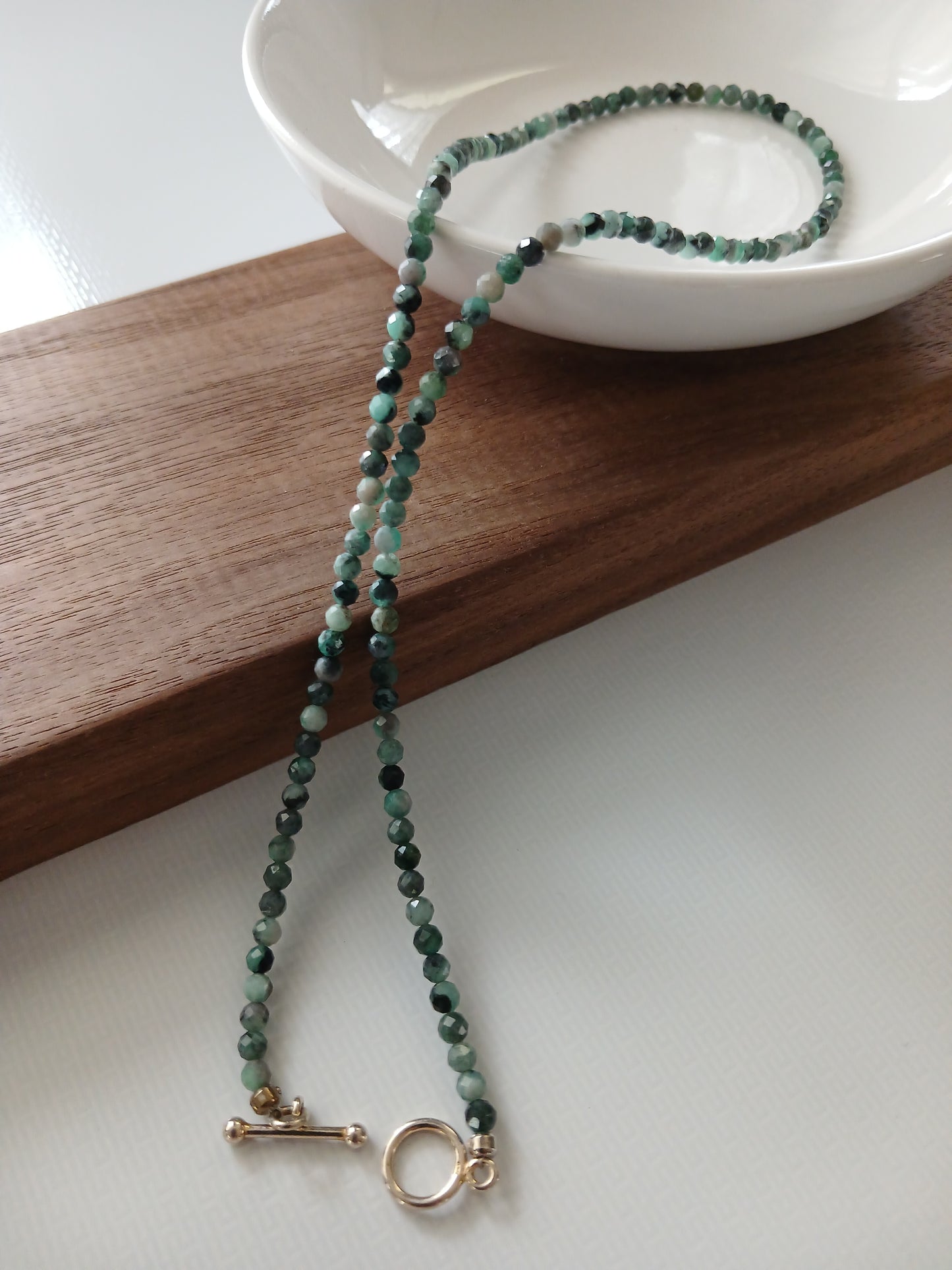 Emerald necklace 3.1mm