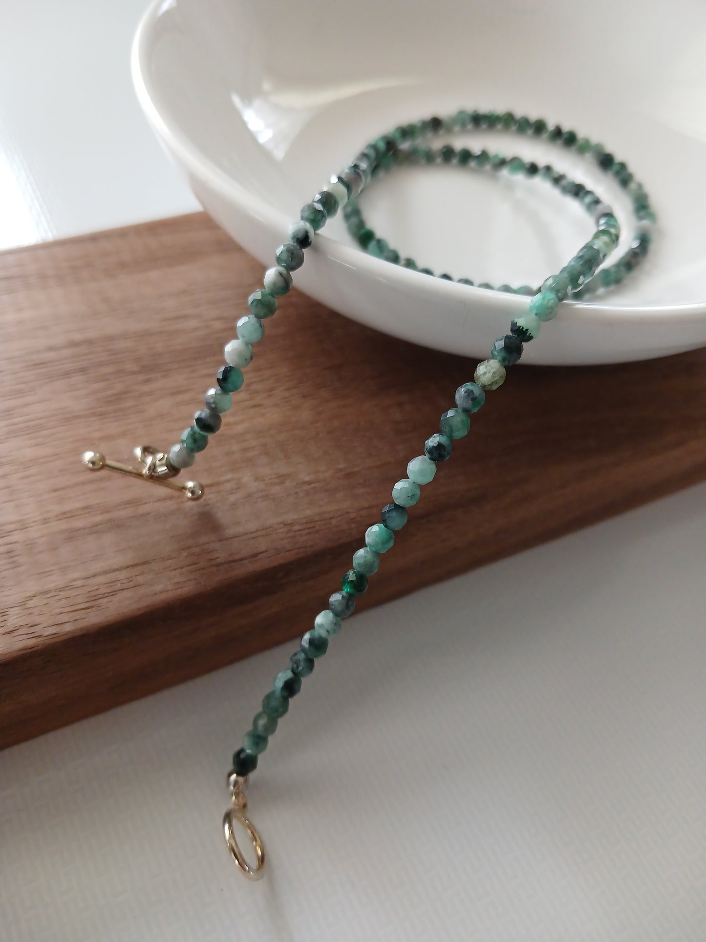 Emerald necklace 3.1mm