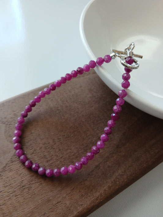 Ruby 4mm bracelet