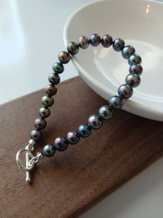 Black pearl 7mm bracelet