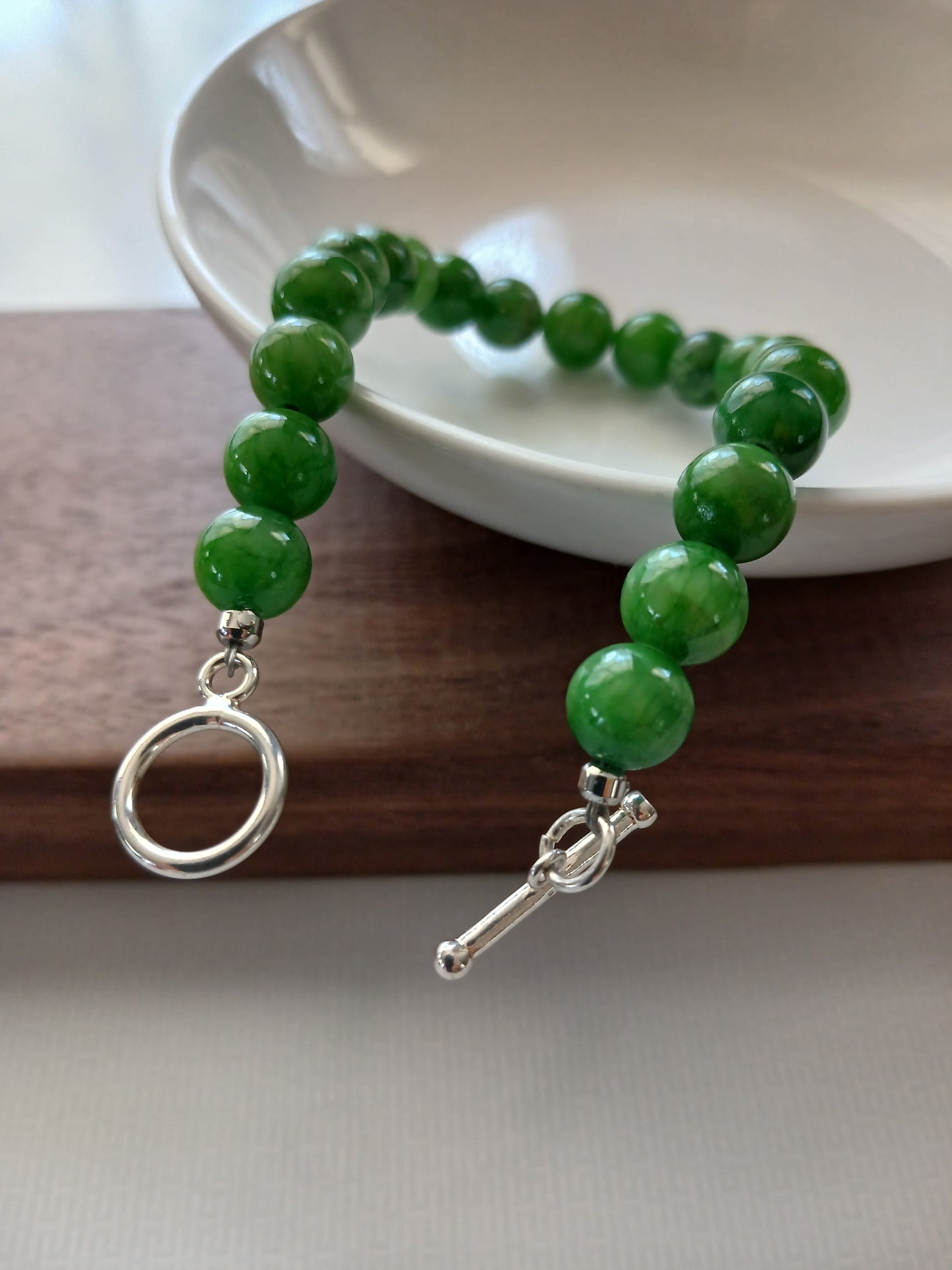 Green Jade 8mm bracelet