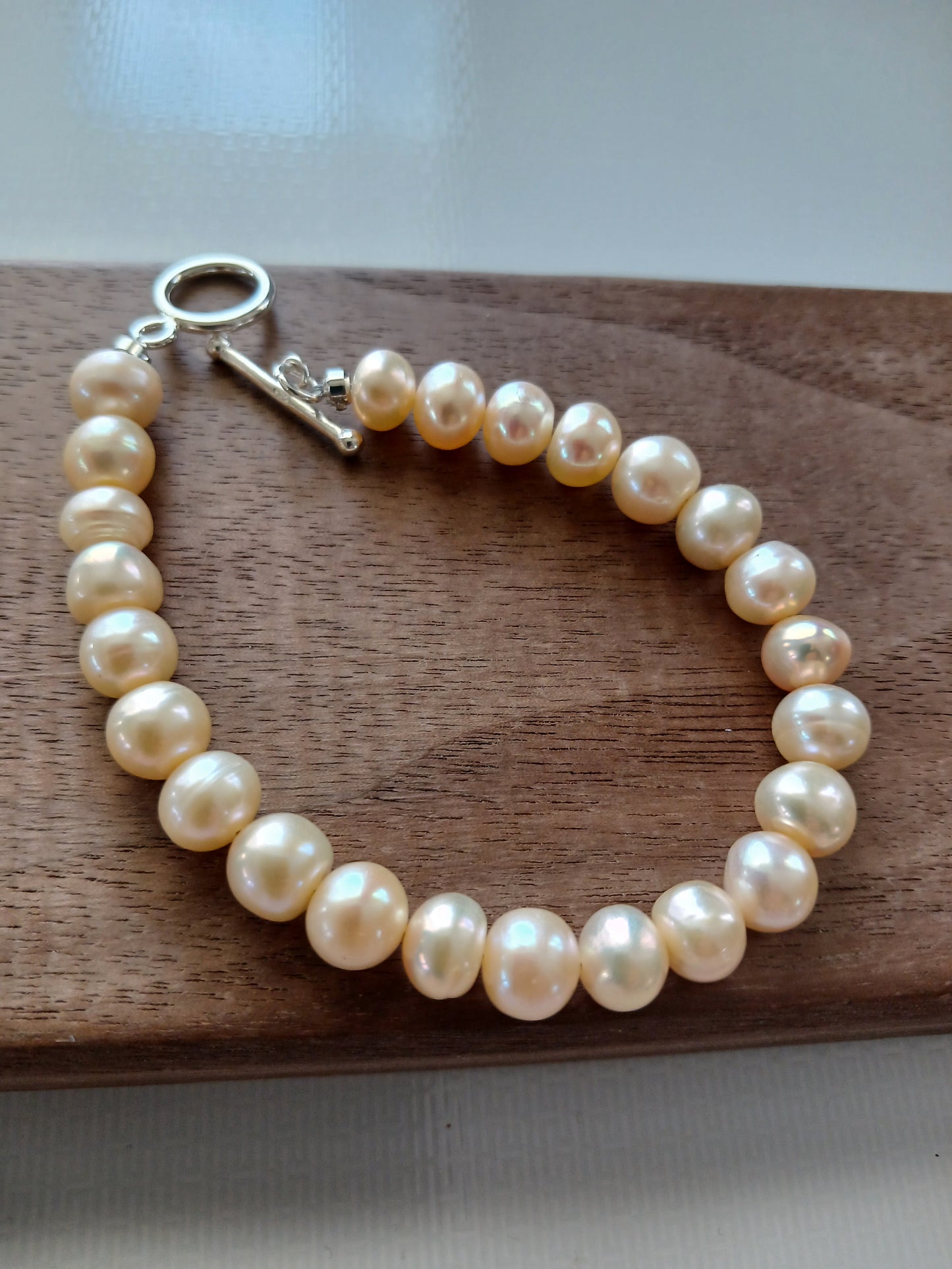 Pink pearl 8mm bracelet