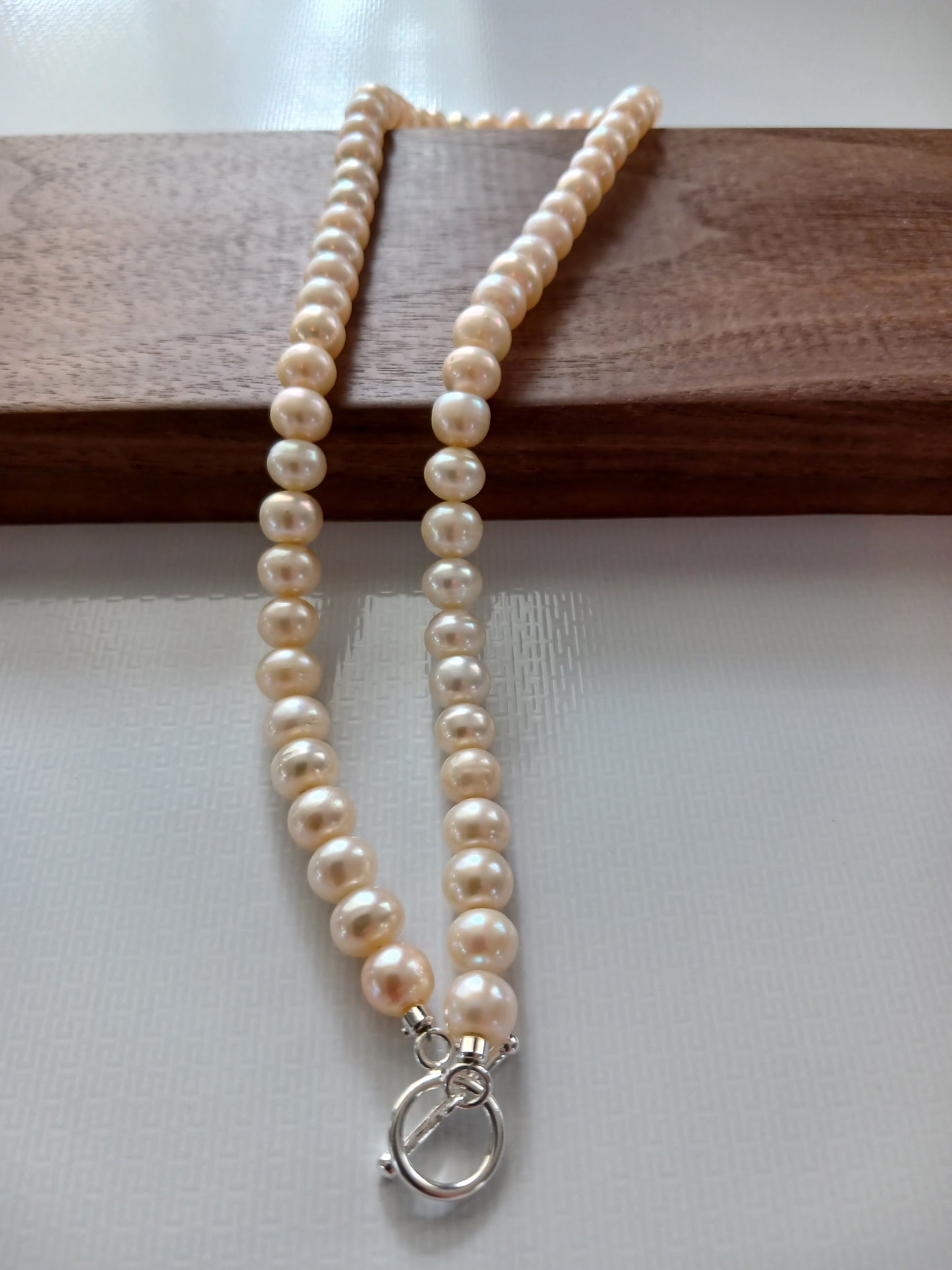 Pink pearl 8mm necklace