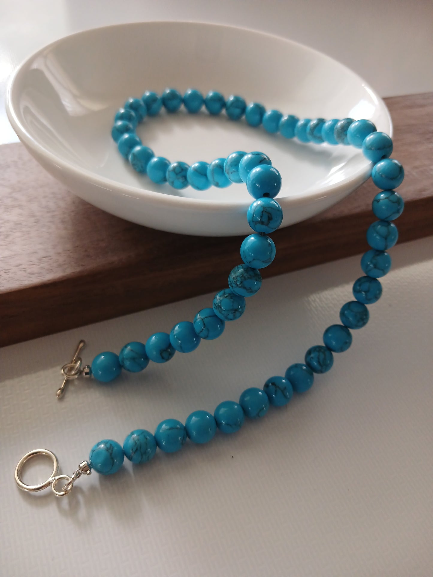 Turquoise 8mm necklace