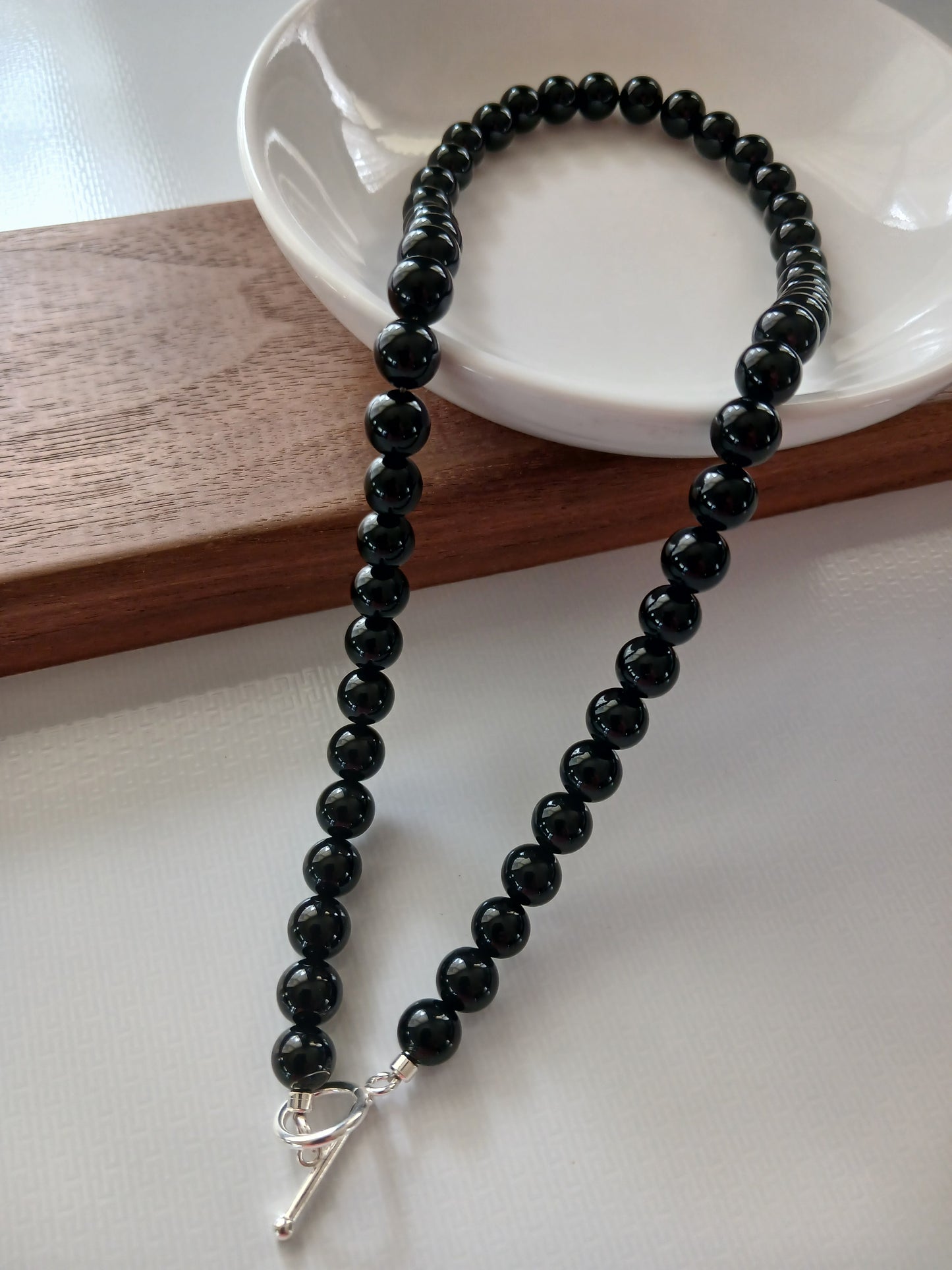 Black Onyx 8mm necklace