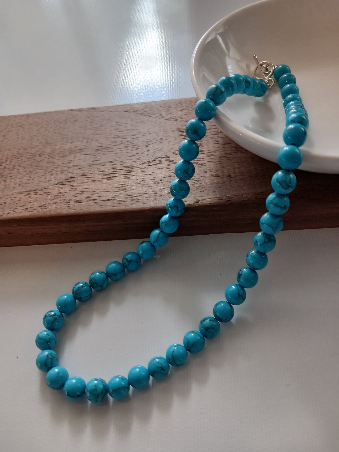 Turquoise 8mm necklace